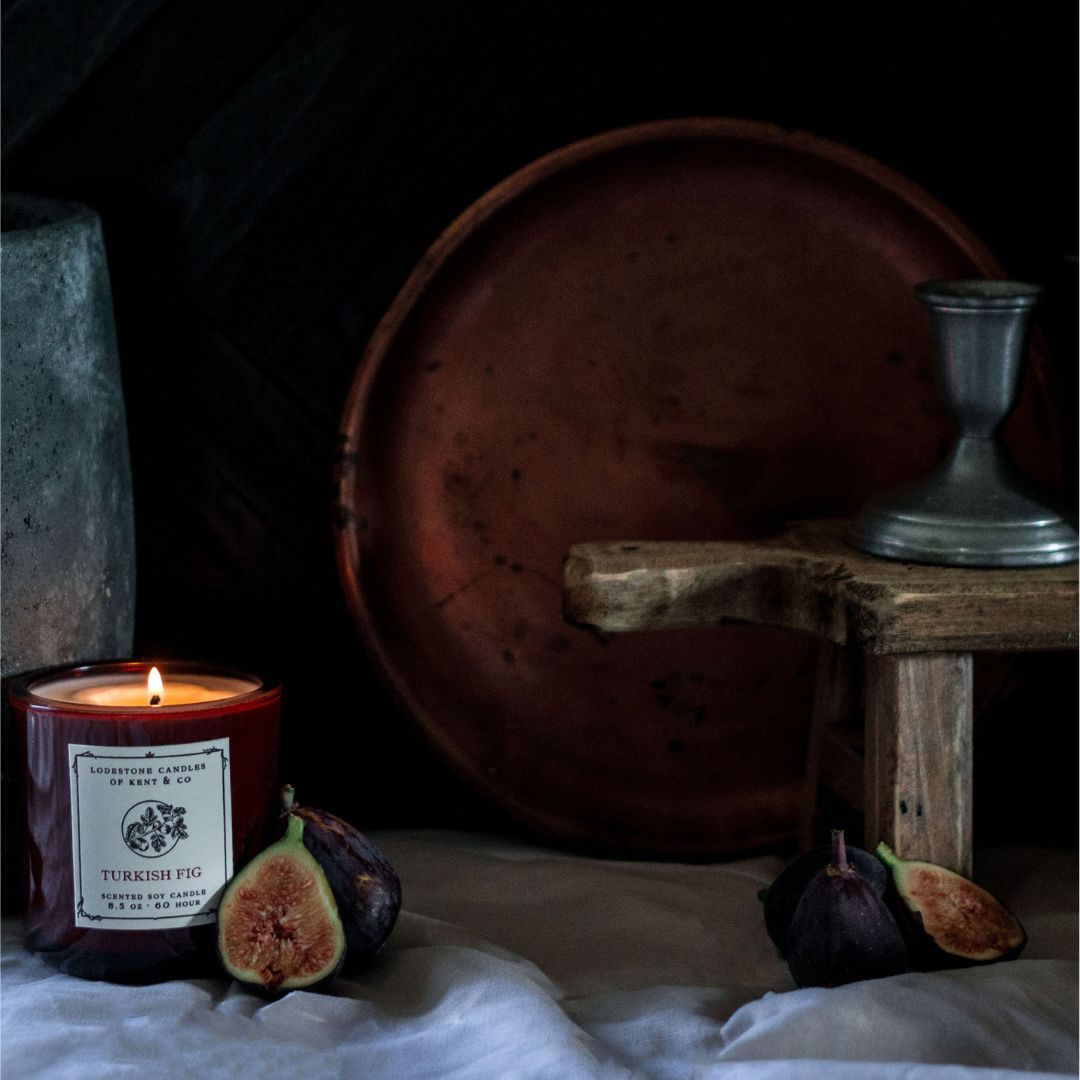 Lodestone Candles Turkish Fig candle with jasmine, fig, and saffron.