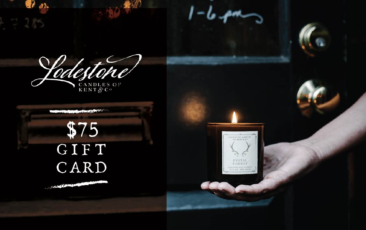 $75 Lodestone Candles Gift Cards.