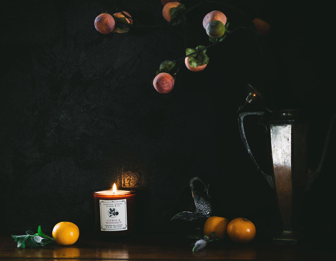 Lodestone Candles Citron & Mandarin candle with grapefruit and vanilla.
